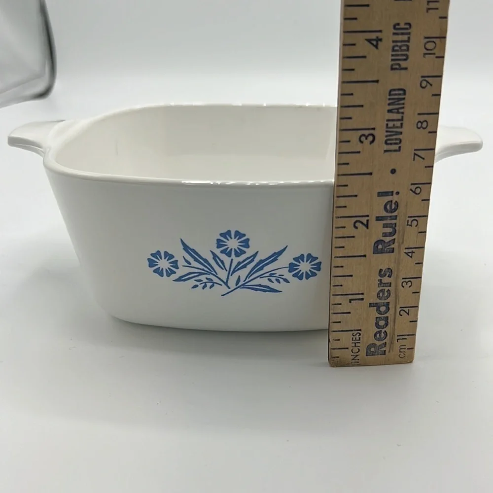 CORNINGWARE BLUE CORNFLOWER 2 3/4 CUP SQUARE BAKING DISH